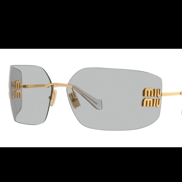 MIU MIU MU54YS SUNGLASSES IN DARK GREY - Picture 3 of 3